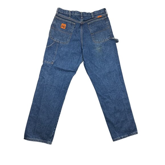 Wrangler FR Riggs Workwear Jeans Mens 34x32 Flame Resistant 100% Cotton Denim - Picture 2 of 5